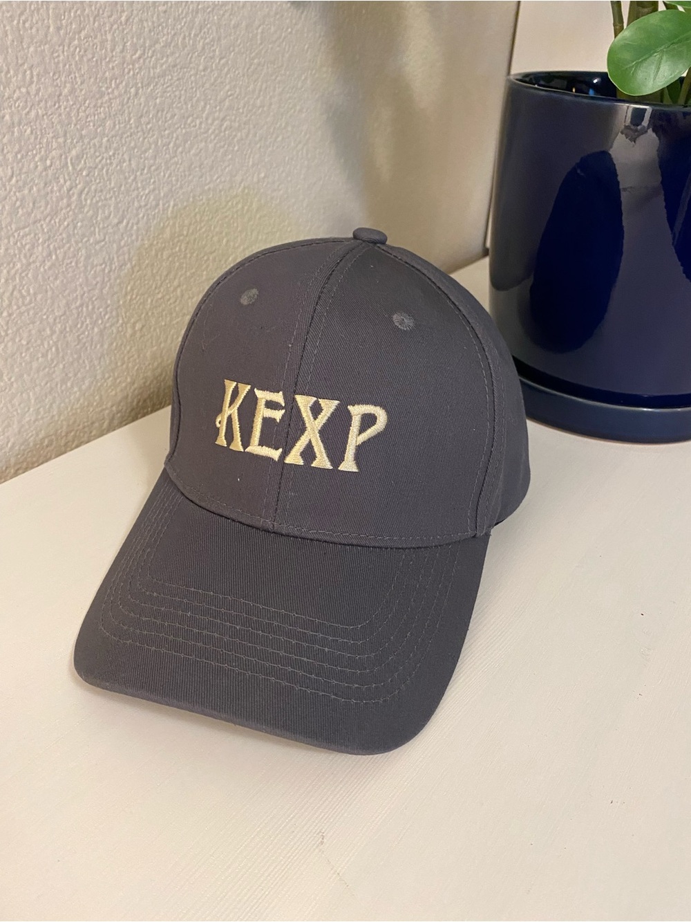 KEXP Embroidered Baseball Cap in Charcoal Gray